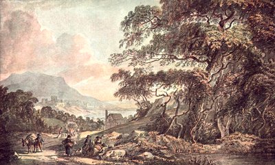 Paesaggio vicino a un lago, 1785 da Unbekannt