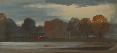 Paesaggio con lago, 1828-1829 da Unbekannt