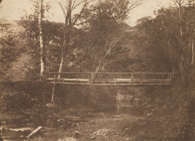 Paesaggio con alberi e ponte da Unbekannt