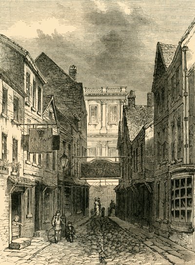 Strada che conduce a Ship Street, Greenwich 1830, c1878 da Unbekannt