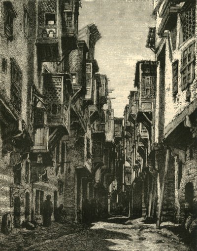 Vicolo nel quartiere copto, Il Cairo, 1890 da Unbekannt