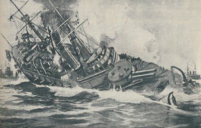 Ultimi momenti della nave da guerra affondata HMS Victoria, 1893 da Unbekannt