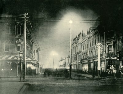 Launceston di notte, Brisbane Street, 1901 da Unbekannt