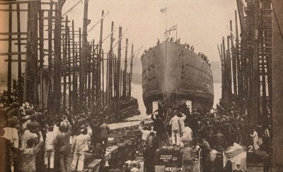 Varo della H.M.S. Lion in agosto, 1910, c1910, 1935 da Unbekannt