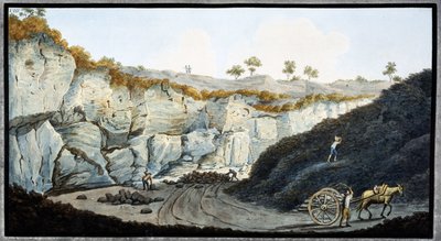 Strati di lava dal Monte Vesuvio, Regno di Napoli, c 1767 da Unbekannt