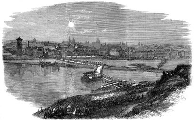 Posa della prima pietra del nuovo ponte a Praga, Repubblica Ceca, 1865 da Unbekannt