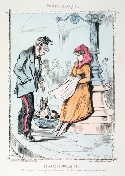Le Marché aux Lapins, 1870-1871 da Unbekannt