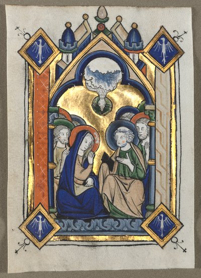 Foglia estratta da un Salterio: La Pentecoste, c. 1260 da Unbekannt