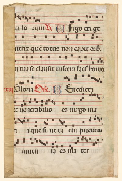 Foglio da un Graduale con Musica (verso), c. 1420-1450 da Unbekannt