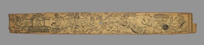 Foglia da un romanzo di Chandrabhanu e Lavanyavati di Upendra Bhanja..., fine 1700 da Unbekannt