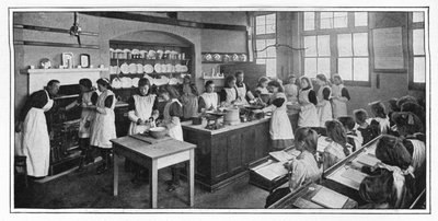 Imparare a cucinare, Londra, c1900-1901 da Unbekannt
