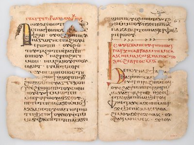 Foglie da un manoscritto copto da Unbekannt
