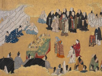 Foglie di zenzero selvatico Aoi, dai rotoli del Genji Fantasma..., metà XVII secolo da Unbekannt