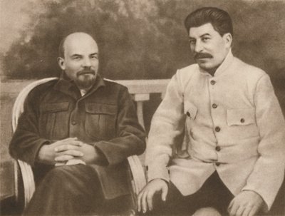 Lenin e Stalin a Gorki vicino a Mosca, 1922 da Unbekannt