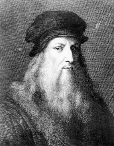 Leonardo da Vinci, artista, ingegnere, scienziato e inventore italiano, 1864 da Unbekannt