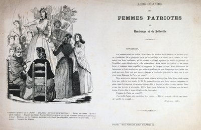 Les Clubs des Femmes Patriotes, Comune di Parigi, 1871 da Unbekannt