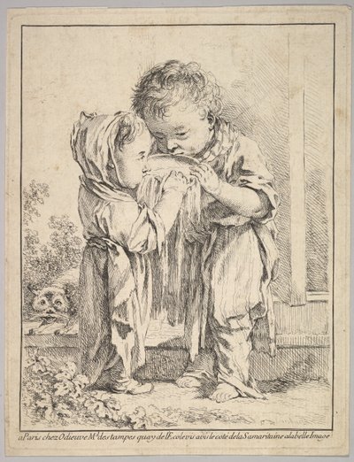I piccoli bevitori di latte, XVIII secolo da Unbekannt