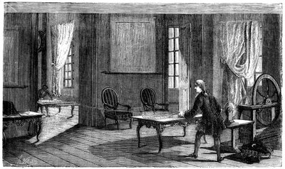 Lesage sperimenta il primo telegrafo elettrico, Ginevra, 1774 da Unbekannt