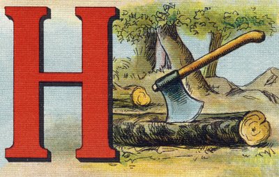 Lettera H: ascia da Unbekannt