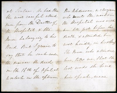 Lettera di Florence Nightingale, maggio 1856 da Unbekannt