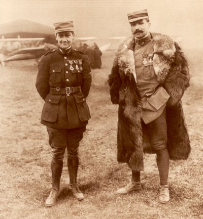 Tenente Georges Guynemer e Capitano Felix Brocard, piloti da caccia francesi da Unbekannt