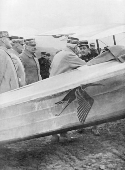 Il tenente Georges Guynemer incontra i generali francesi, 19 febbraio 1917 da Unbekannt