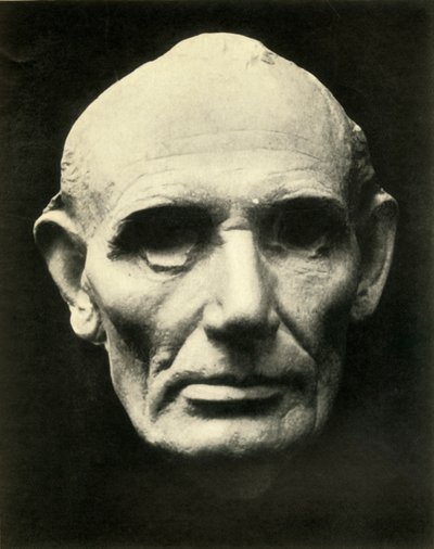 Maschera mortuaria di Abraham Lincoln, 1860, 1930 da Unbekannt