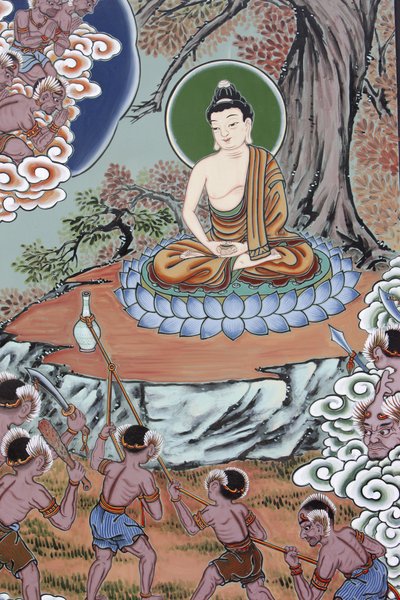 Vita di Buddha Tentazione e illuminazione, Seoul, Corea del Sud da Unbekannt