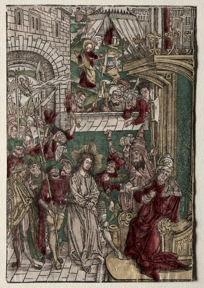 Vita di Cristo: Cristo davanti a Pilato, 1400 da Unbekannt