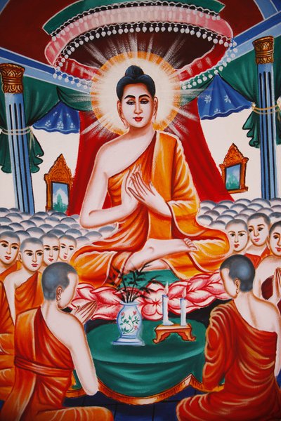 La vita del Buddha Istruendo l