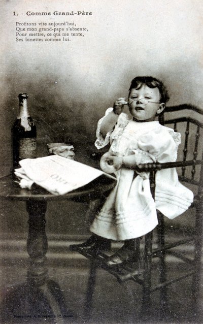 Come il nonno, cartolina francese, c1900 da Unbekannt