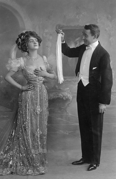 Lily Elsie e Joseph Coyne in La Vedova Allegra, c1907 da Unbekannt