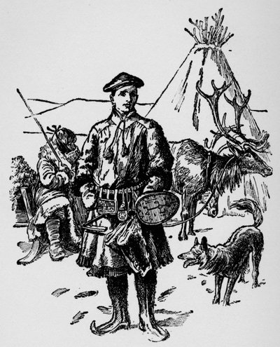 Linnaeus in abito lappone, c1918 da Unbekannt