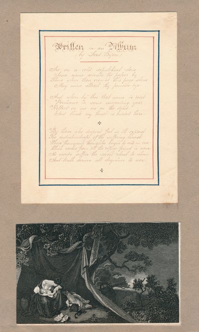 Versi scritti in un album, a Malta, c1812 da Unbekannt