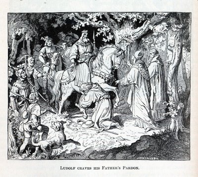 Liudolf chiede perdono a suo padre, 1882 da Unbekannt
