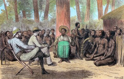 La ricezione del tenente Verney Lovett Cameron da Katende, XIX secolo da Unbekannt
