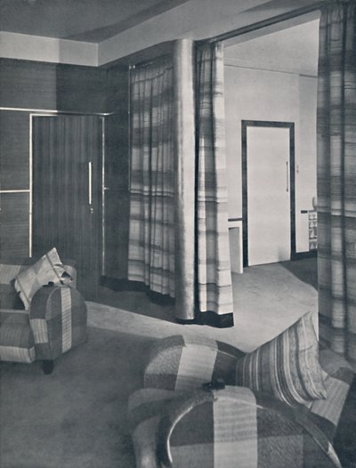 Soggiorno in una casa di Londra, progettata da Raymond McGrath, 1936 da Unbekannt