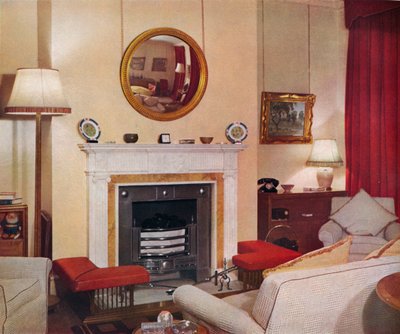Soggiorno in un appartamento in St. Jamess Street, S.W.1, c1939 da Unbekannt