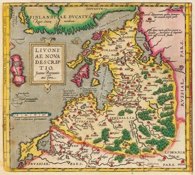 Mappa della Livonia, Livoniae Nova Descriptio da Unbekannt