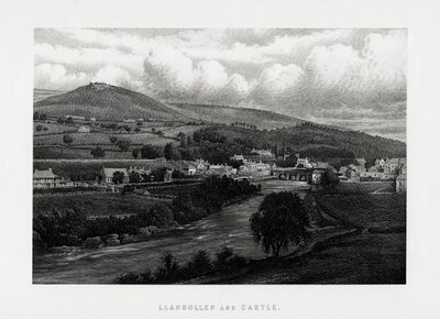 Llangollen e castello, Denbighshire, Galles del nord, 1896 da Unbekannt