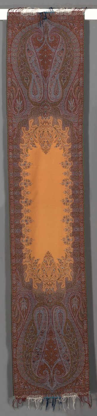 Lunga stola con boteh e centro arancione, 1850-1855 da Unbekannt