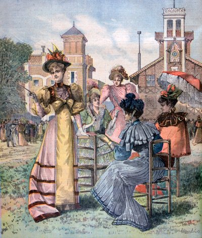 Corse di Longchamp in primavera, Parigi, 1893 da Unbekannt