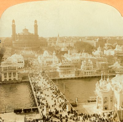 Guardando a nord dalla Torre Eiffel, Esposizione di Parigi, 1902 da Unbekannt
