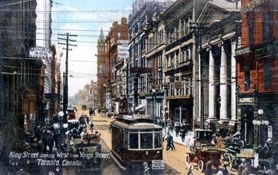 Guardando verso ovest lungo King Street, Toronto, Canada da Unbekannt