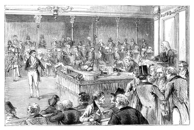 Lord John Russell introduce il Reform Act del 1832 da Unbekannt