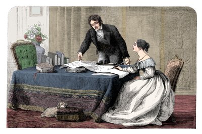 Lord Melbourne istruisce la giovane Regina Vittoria da Unbekannt