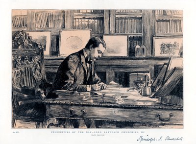 Lord Randolph Churchill 1849-1895, statista inglese, 1885 da Unbekannt