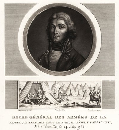 Louis Lazare Hoche, Generale Rivoluzionario delle Armate della Repubblica Francese, morto a Wetzlar nel 1797 da Unbekannt