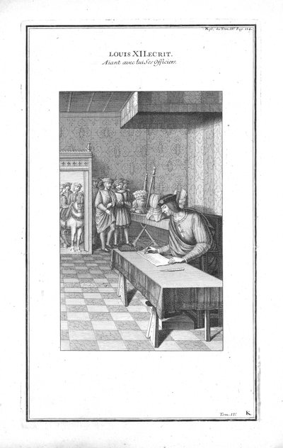 Luigi XII scrivendo, c. 1760 da Unbekannt
