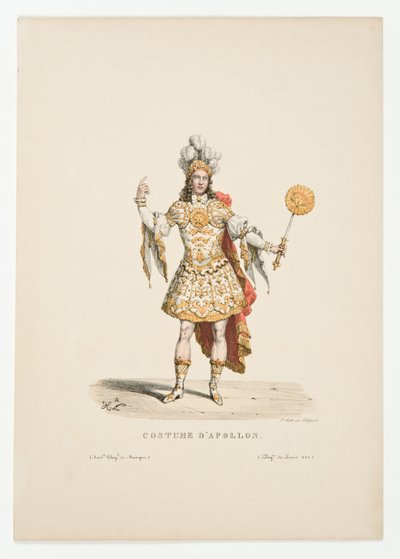 Luigi XIV come Apollo nel balletto Noces de Thétis et Pélée, 1654 da Unbekannt